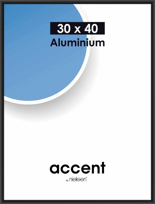 Accent Aluminium Zwart Satin